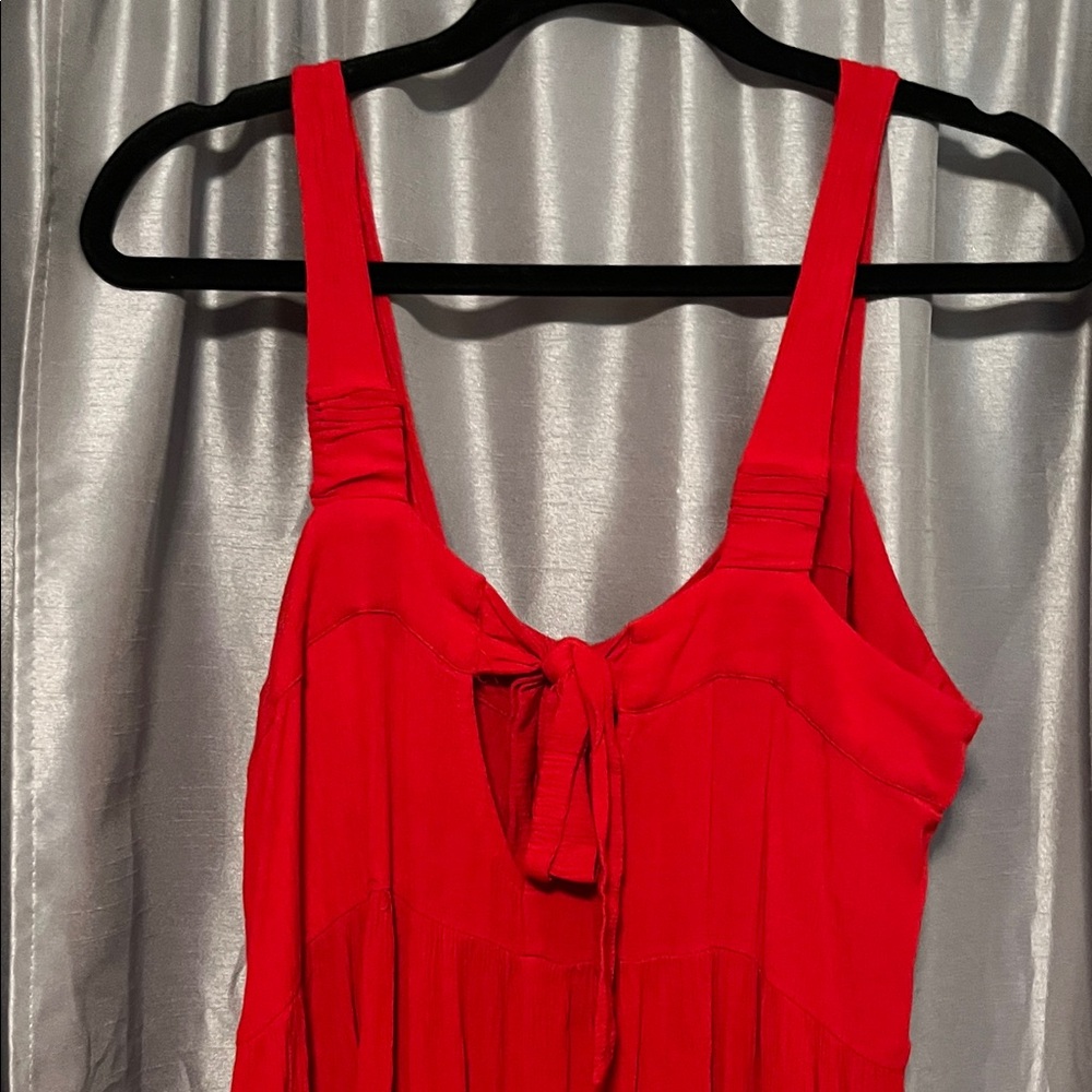 Long Red Maxi Sleeveless Dress